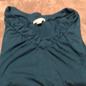 Teal Sleeveless cap sleeve Women's Top